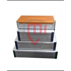 Aluminum Sterilization Boxes, lightweight perforated