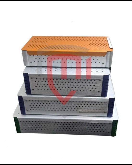 Aluminum Sterilization Boxes, lightweight perforated