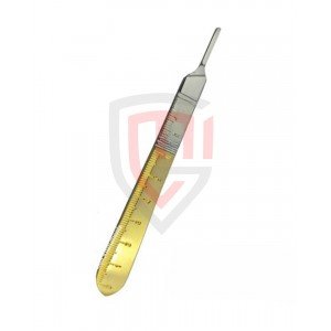 Scalpel handle with mm & cm markings # 3