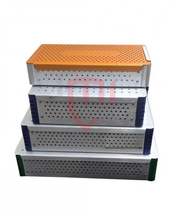 Aluminum Sterilization Boxes, lightweight perforated