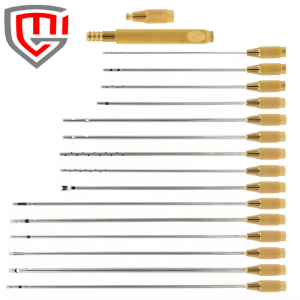 Neck Fat Liposuction Cannula with One Handle 17 pieces Set| Precision Plastic Surgery Instrument
